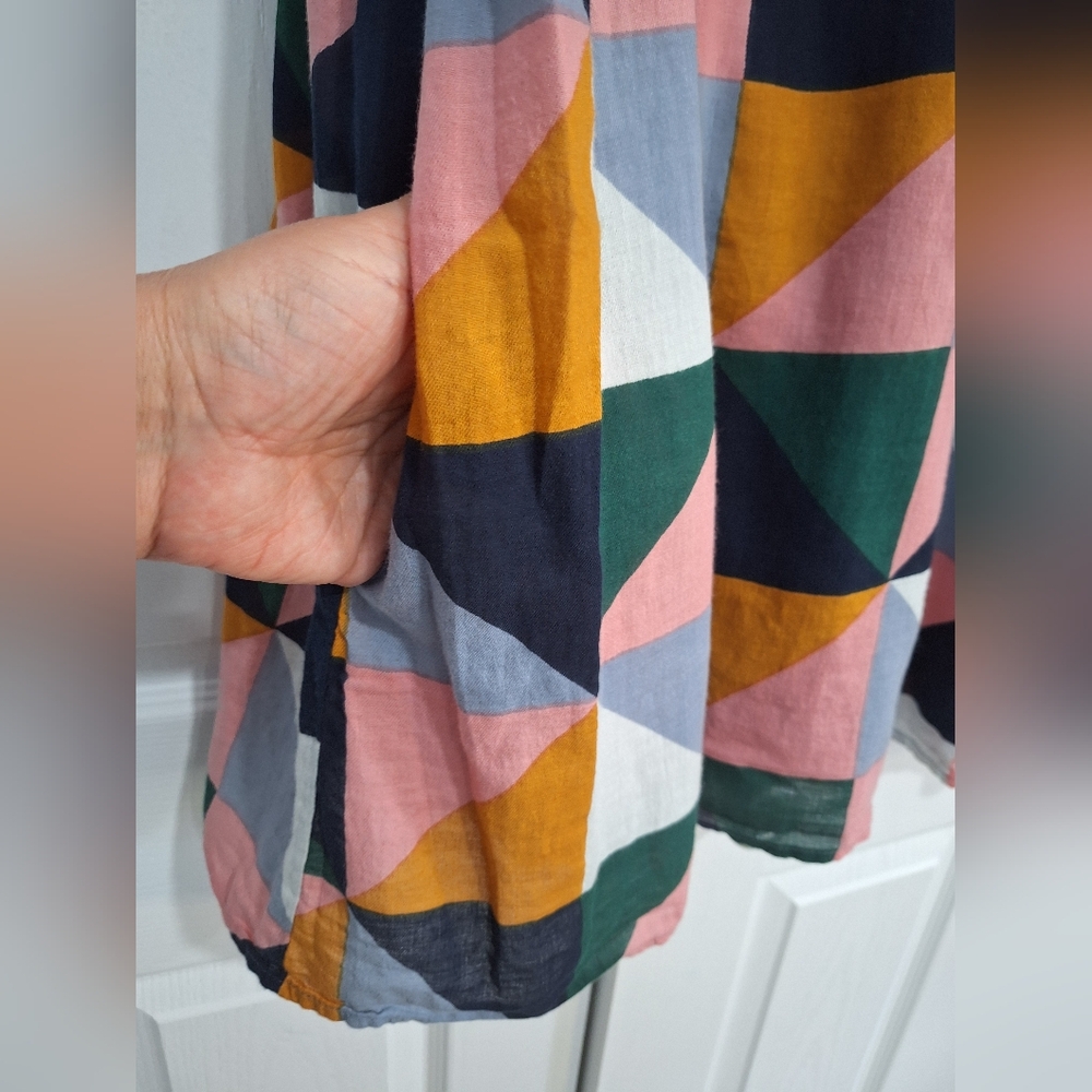 Pink Chicken Colorful Geometric Dress - Picture 12 of 14